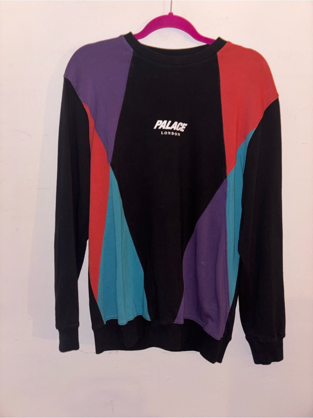 Palace London Black Colorblock Crewneck Crewneck